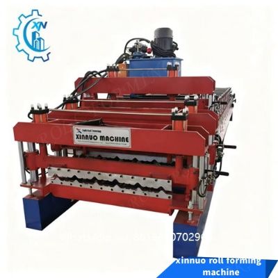 high-efficiency double-layer metal glazed tile roof panel forming machine