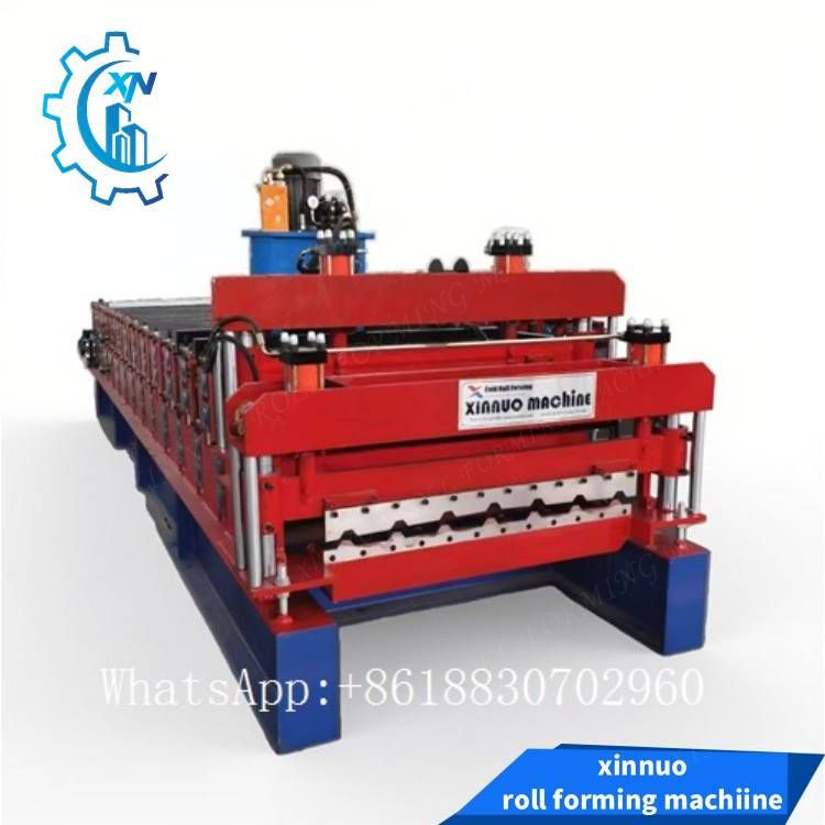 double layer trapezoidal metal roof panel roll forming machine