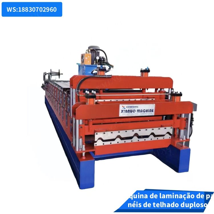 Máquina de conformação de rolos de camada dupla 