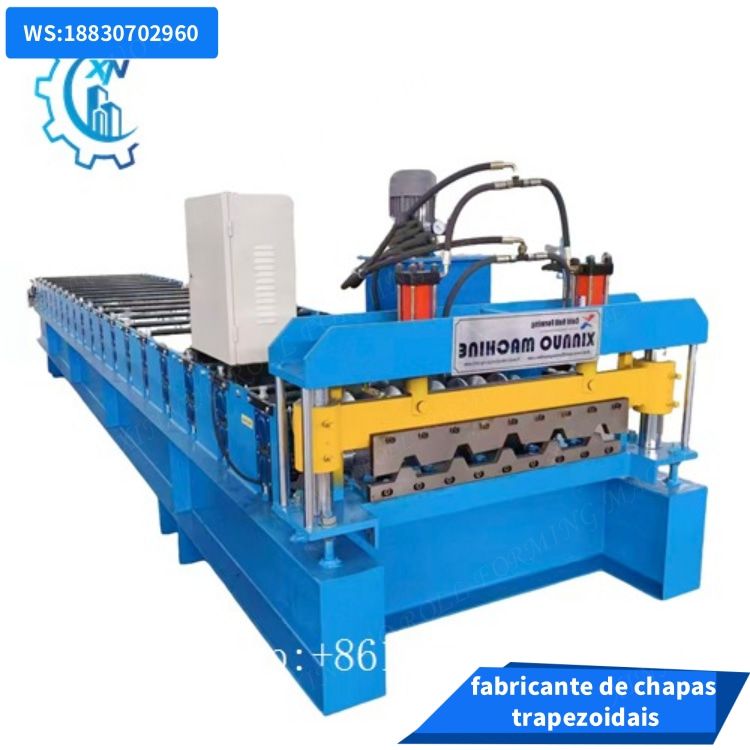 máquina de formação de rolos de perfil trapezoidal de aço para telhado metálico