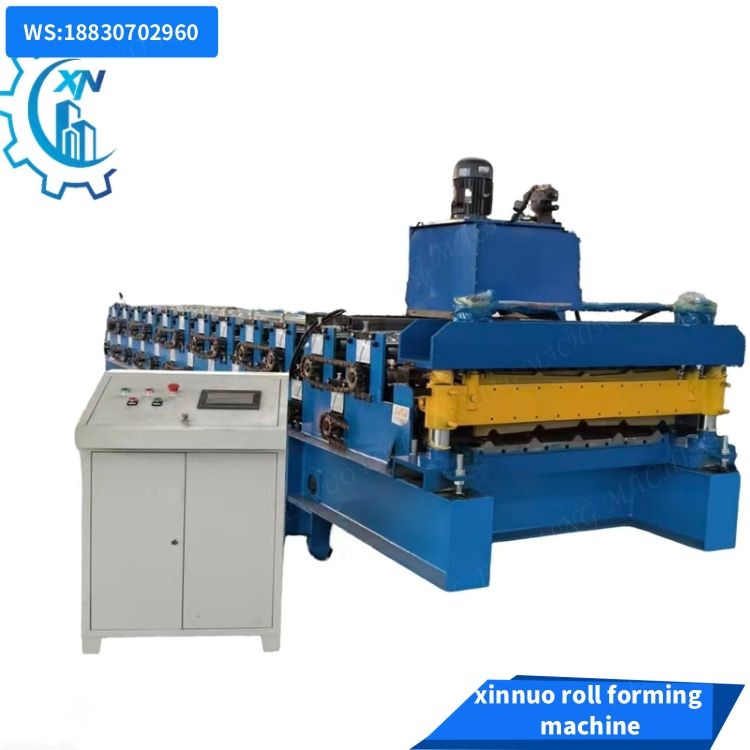máquina de conformação de rolos para chapas de telhado duplas