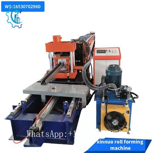 fully automatic supermarket shelf upright roll forming machine with punching & cutting