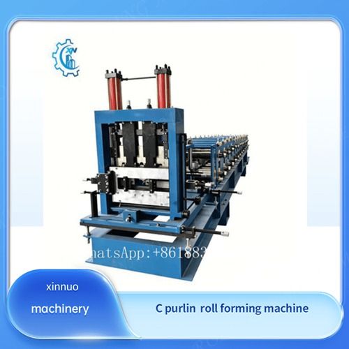 high speed c purlin making machine with automatic punching and cutting