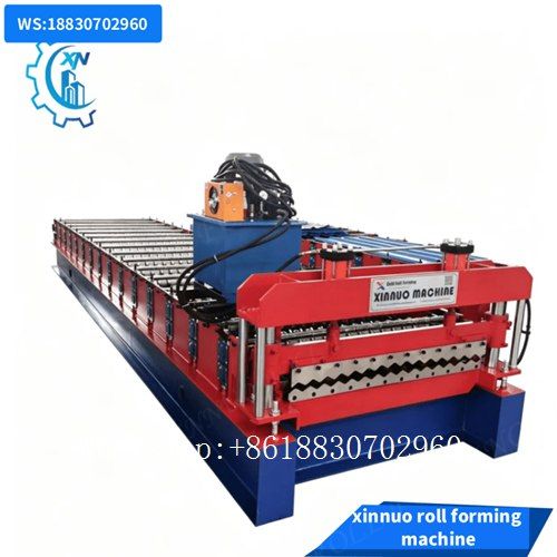 full automatic glazed metal tile roofing corrugated sheet cold roll forming machine production line 