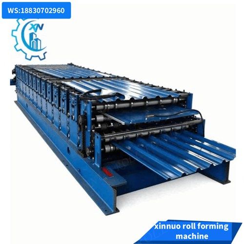 double layer trapezoidal roof panel roll forming machine