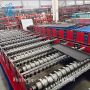 full automatic glazed metal tile roofing corrugated sheet cold roll forming machine production line 